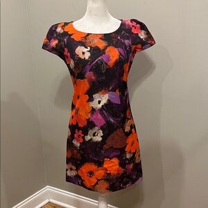 Milly Women’s Chloe Multicolor Froral Cap Sleeve Sheath Dress